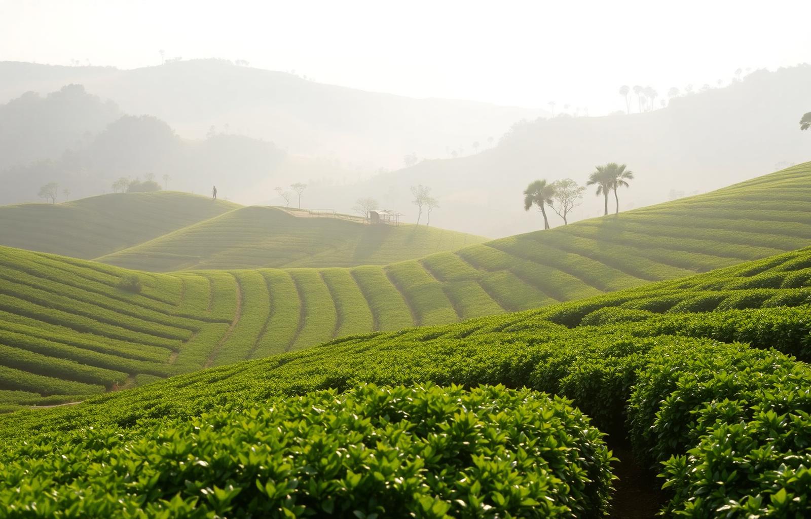 Tea estate landscape in Wayanad